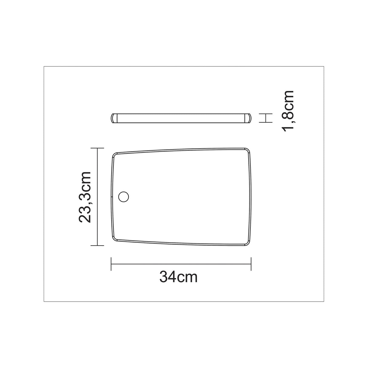 FSC lõikelaud 34x23x1,8 tiikpuust
