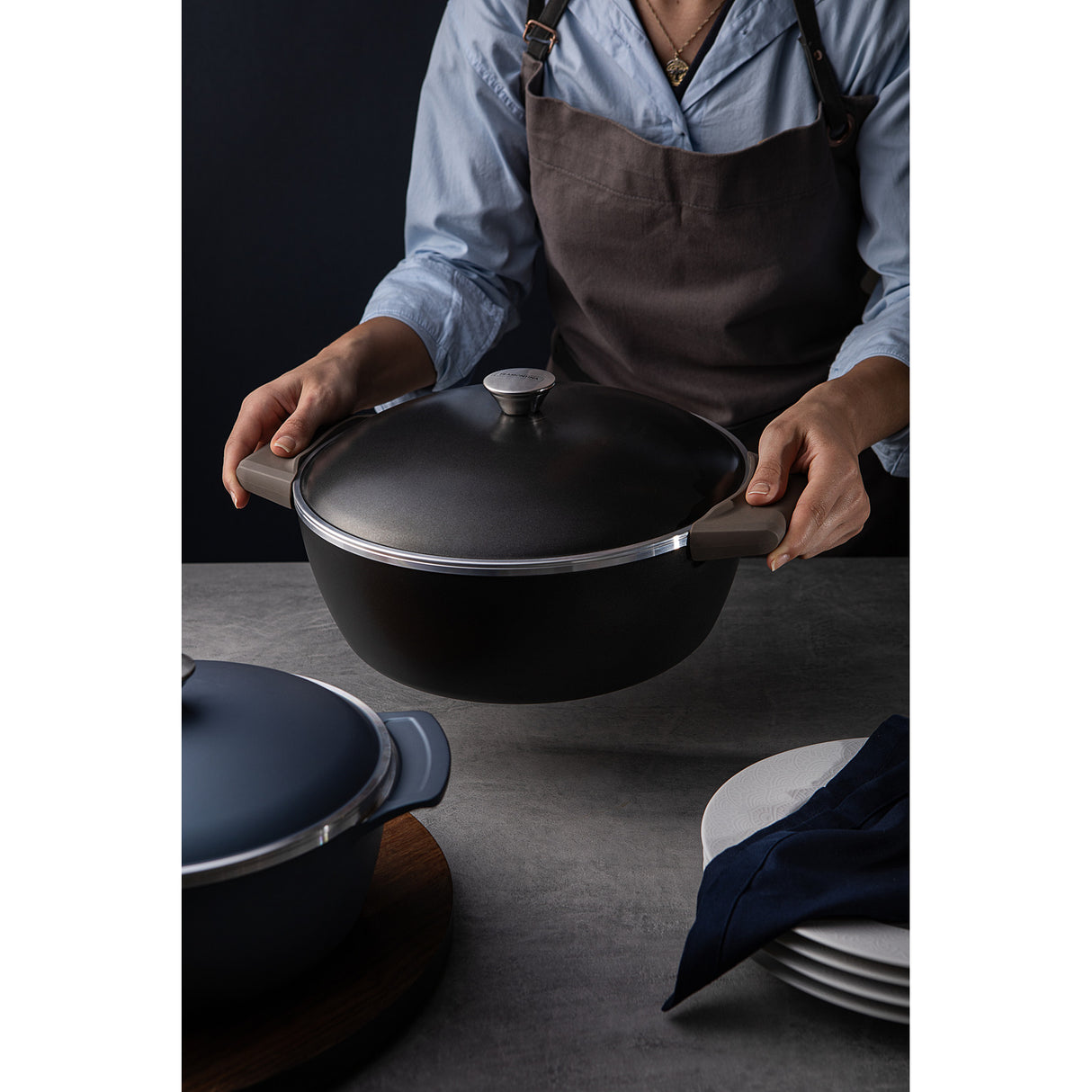 2 silikoninės orkaitės pirštinės Lyon Cappuccino