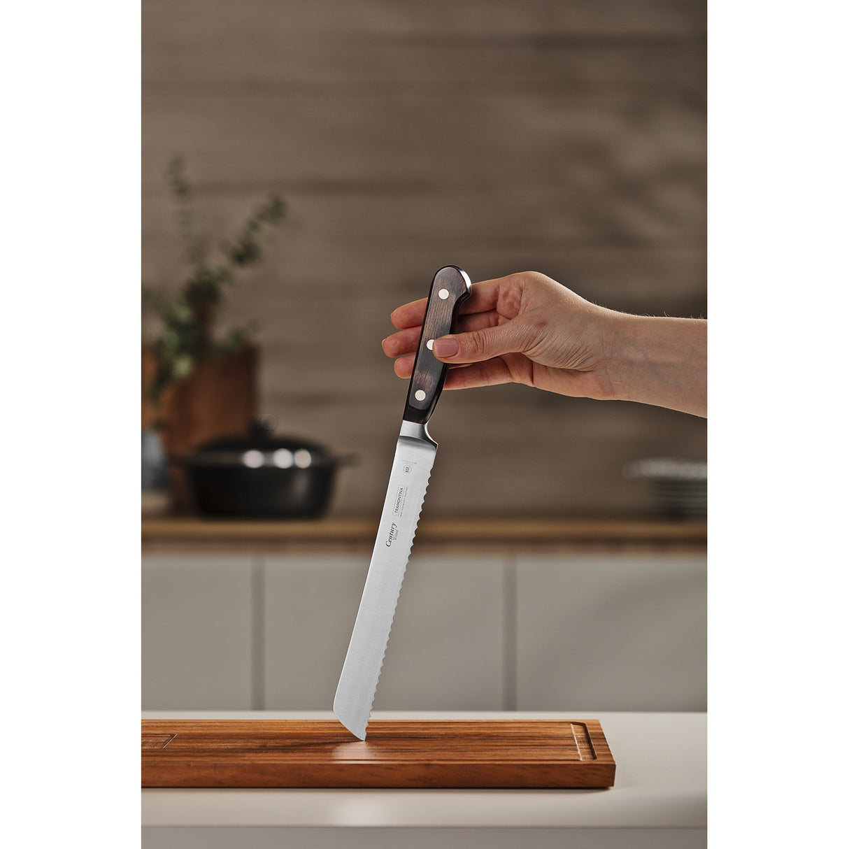 8 colių duonos peilis, pagamintas iš šimtmečio medienos