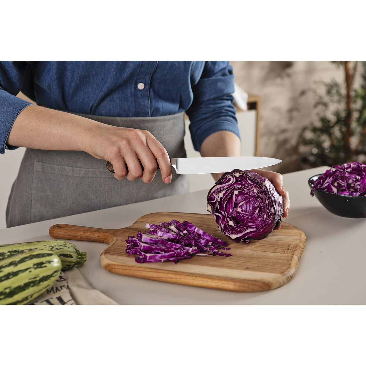 6 colių universalus peilis iš šimtmečio medienos