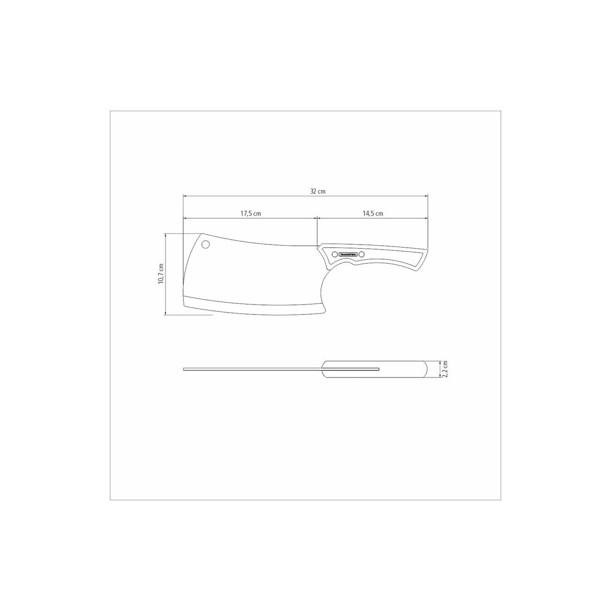 7'' CLEAVER CHURRASCO, BLACK