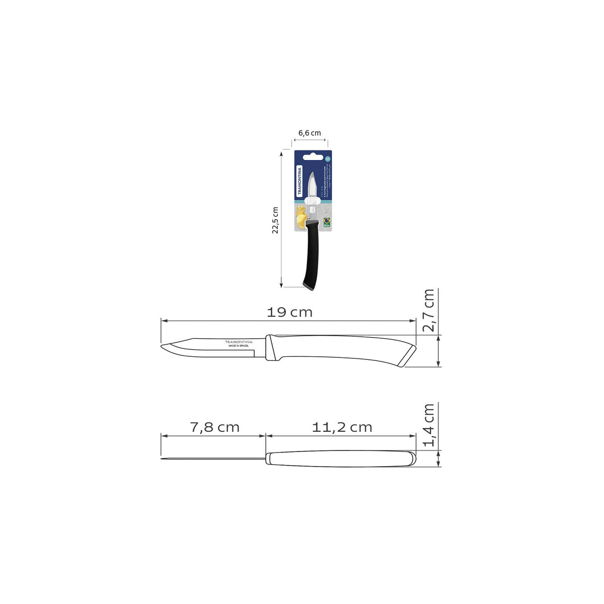 FELICE 3'' vegetable and fruit knife