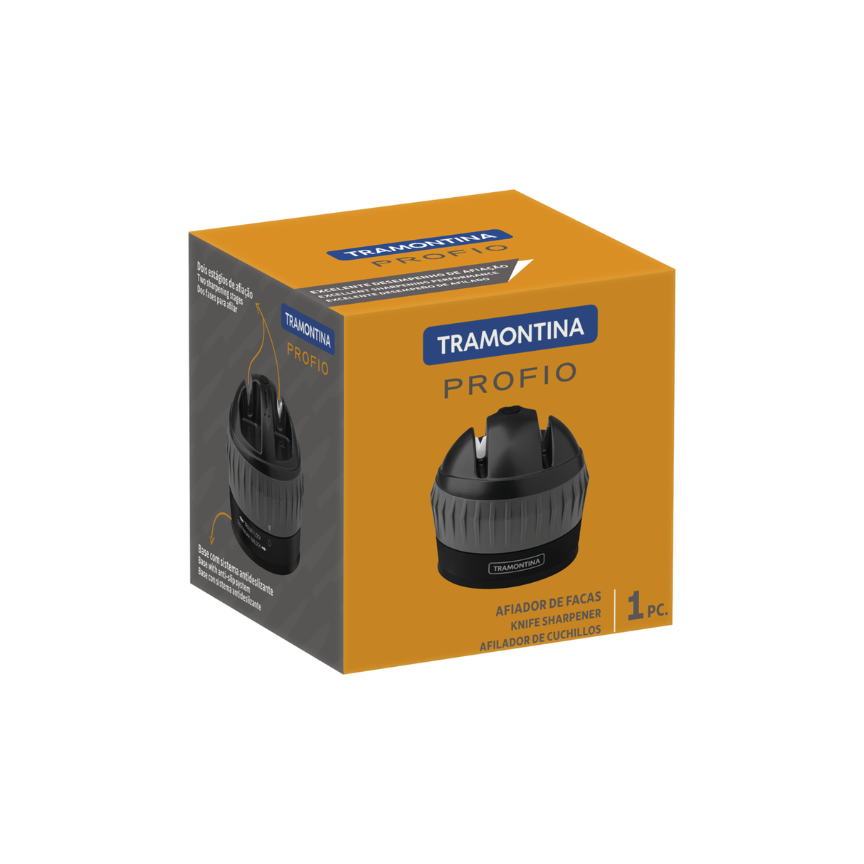 Tramontina Profio juodas peilių galąstuvas