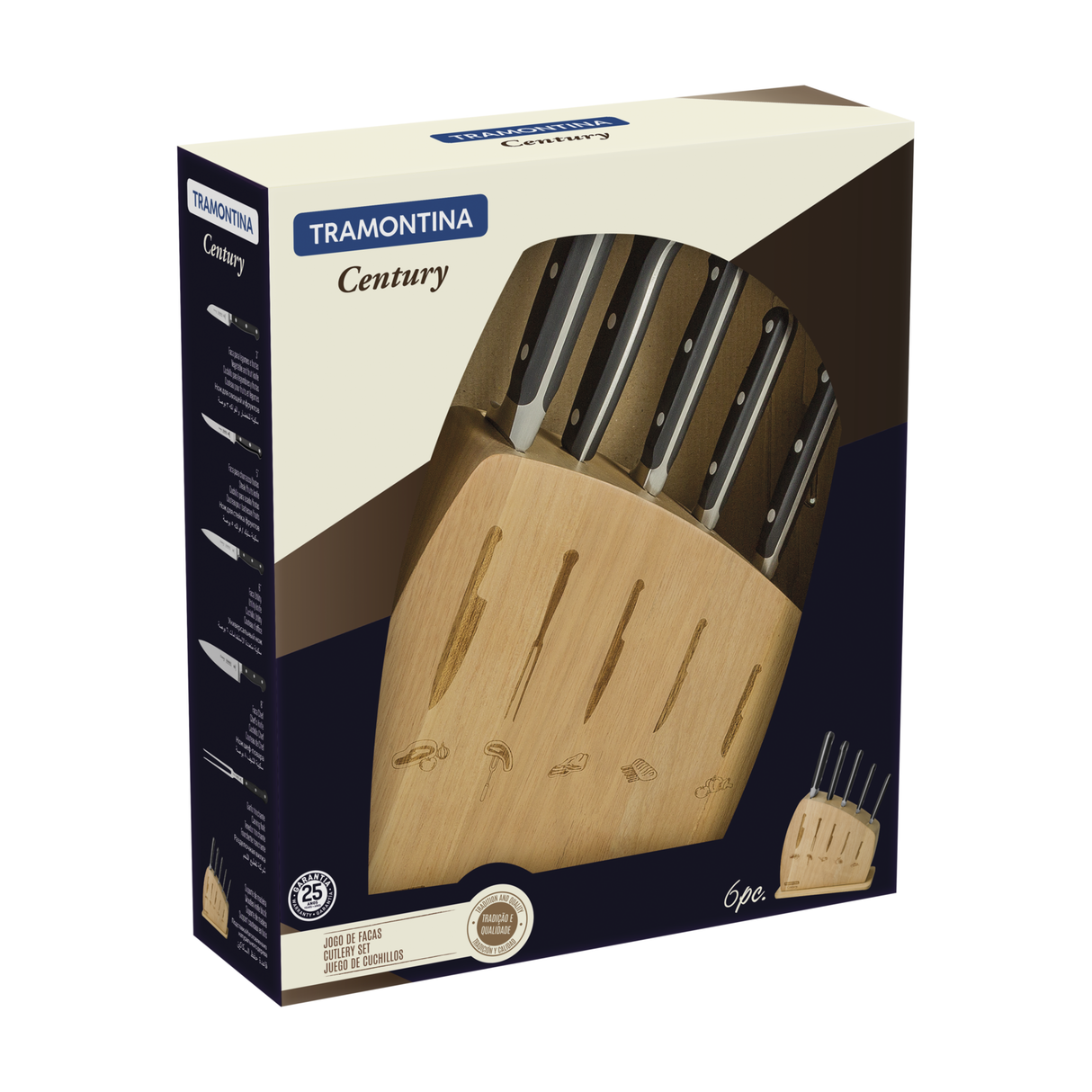 Tramontina Century 6-osaline noakomplekt