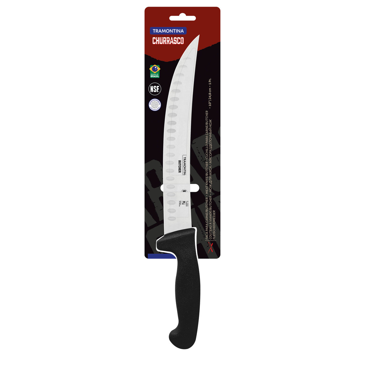 10'' MEAT KNIFE BUTCHER, BLACK