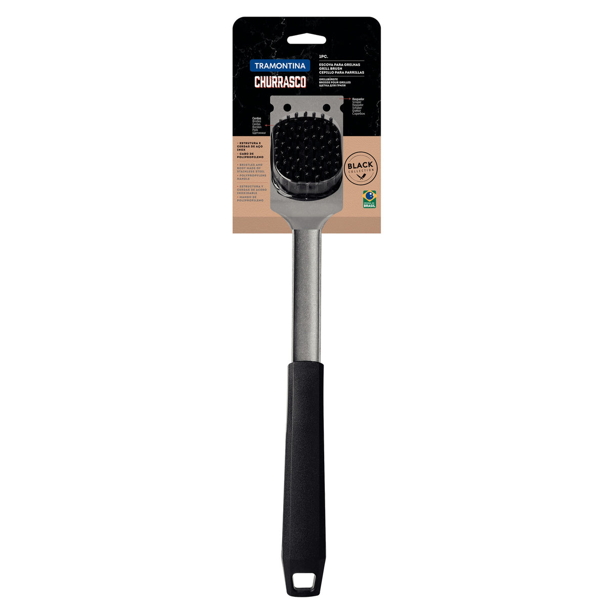 GRILL BRUSH CHURRASCO, BLACK