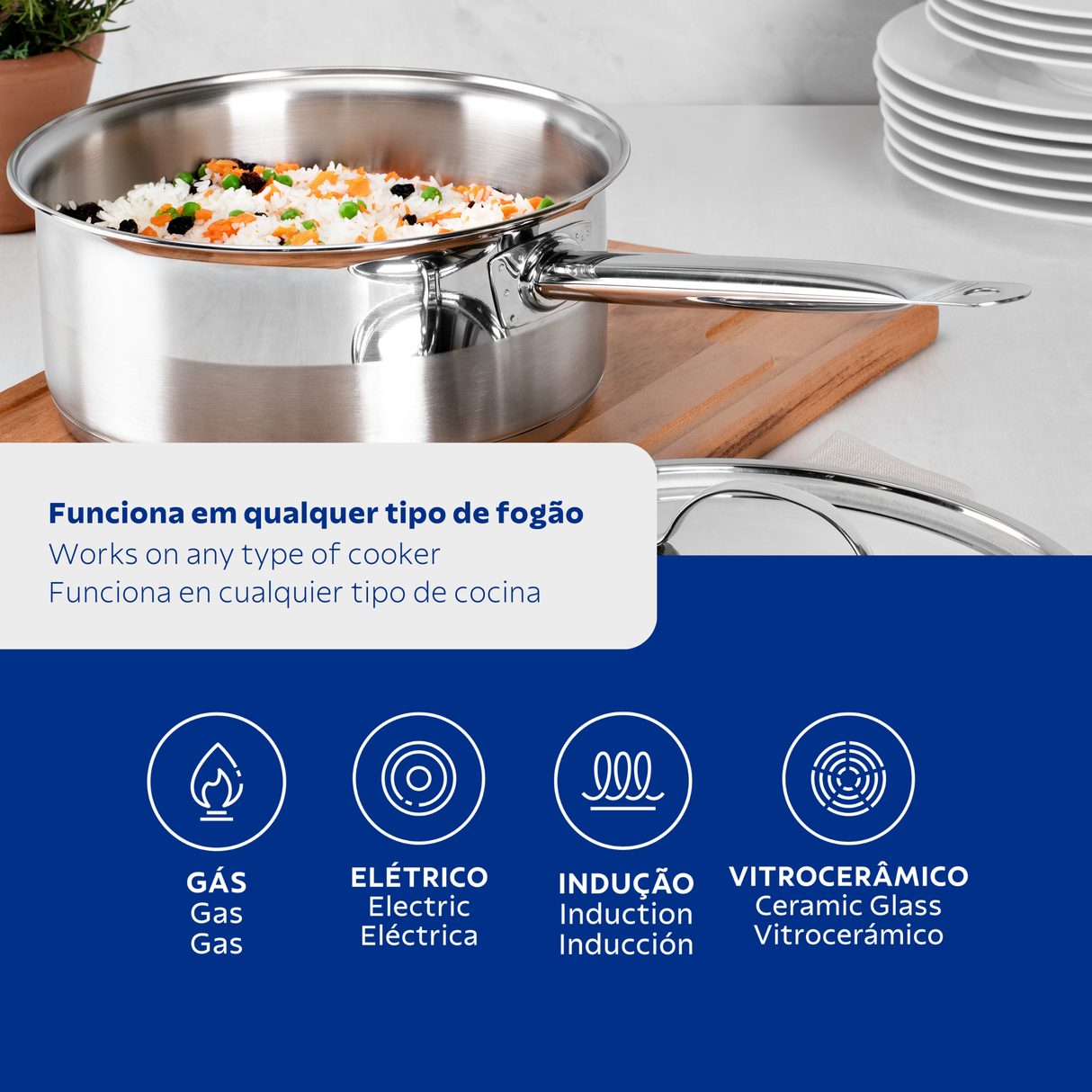 Professional, 20 cm 2,9 l nerūsējošā tērauda mērces katls