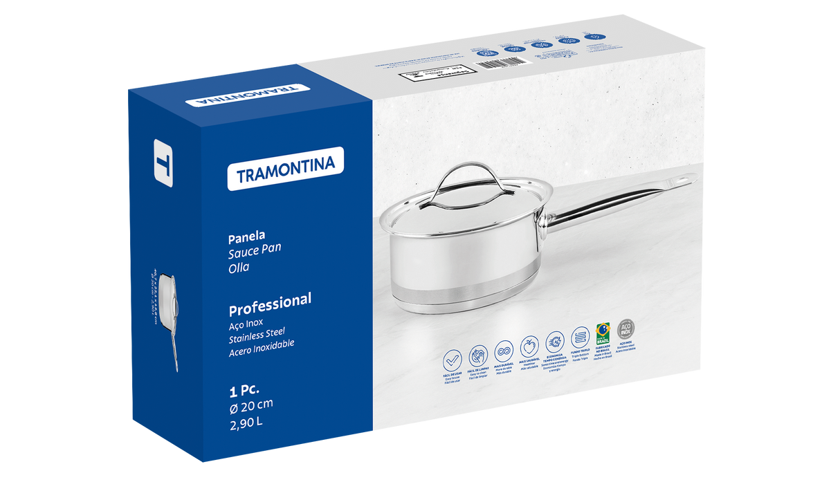 Professional, 20 cm 2,9 l nerūsējošā tērauda mērces katls