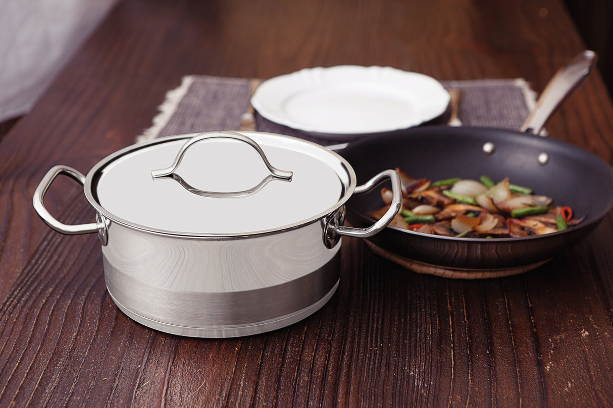 Professional, 24 cm 6,1 L nerūsējošā tērauda dziļais katls