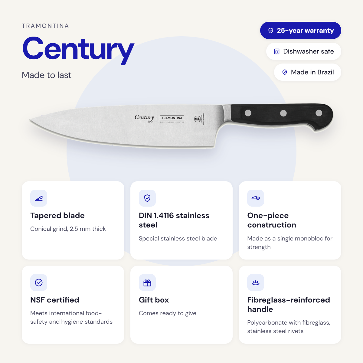 CENTURY 7'' kitchen knife