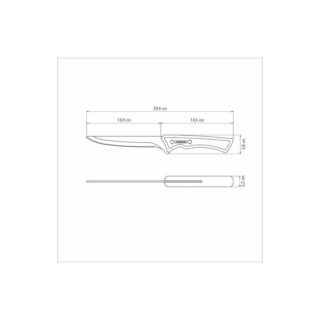 6'' BONING KNIFE CHURRASCO BLACK 6"