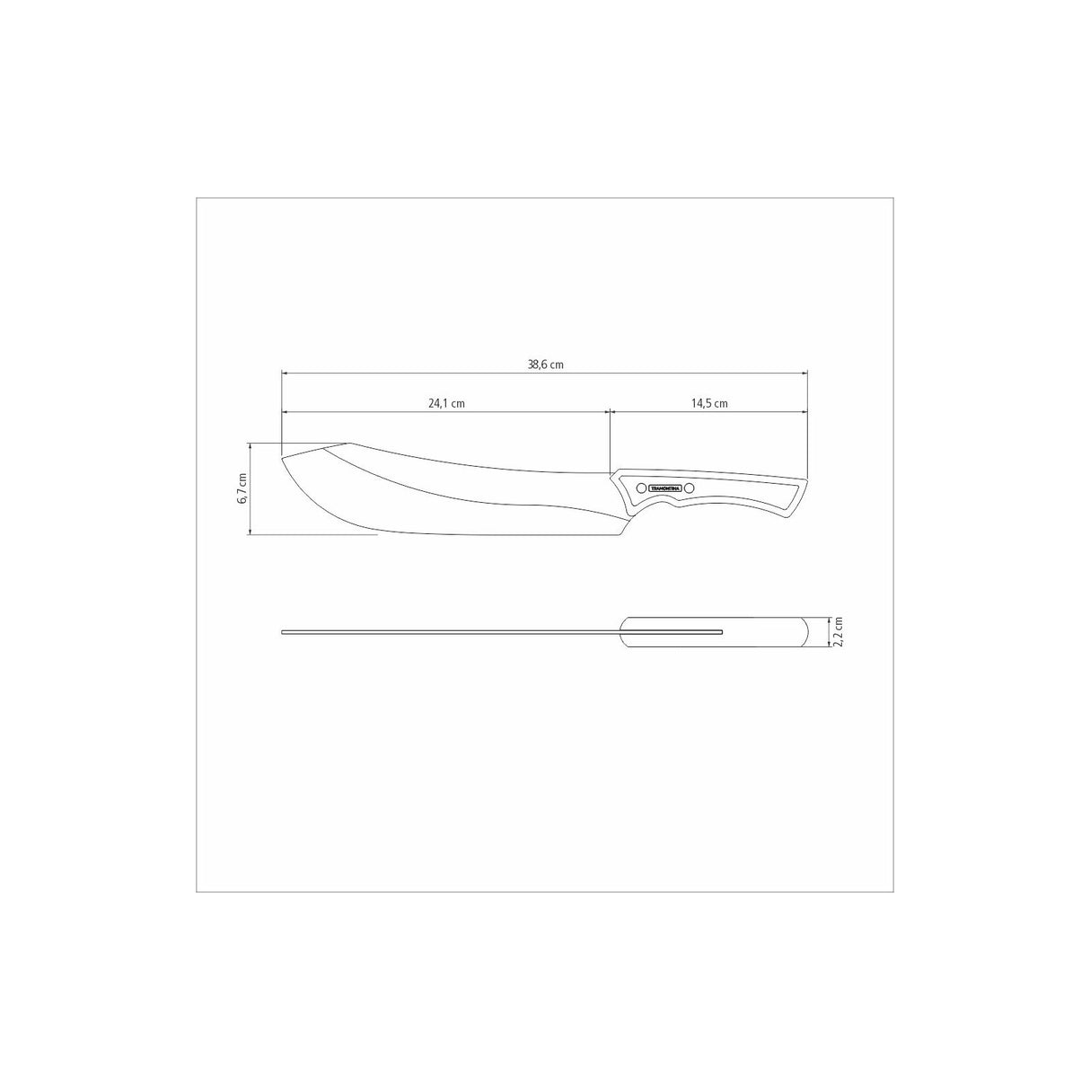 10''  MEAT KNIFE CHURRASCO, BLACK