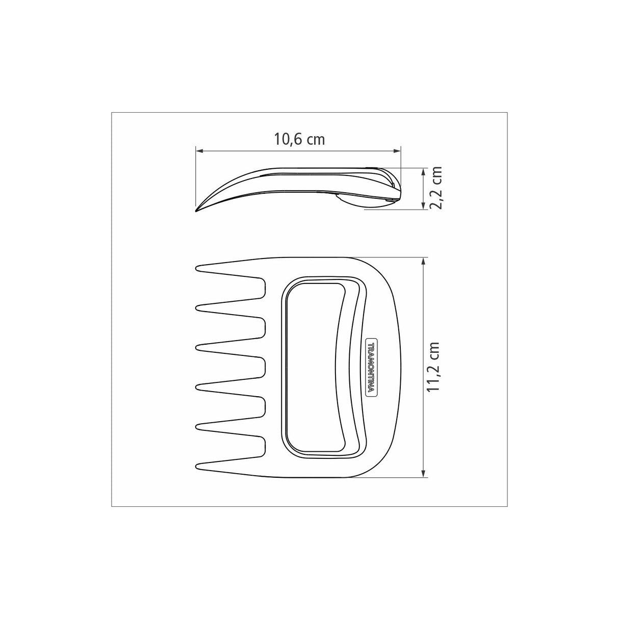 MULTIPURPOSE CLAWS 2 PCS. CHURRASCO, BLACK