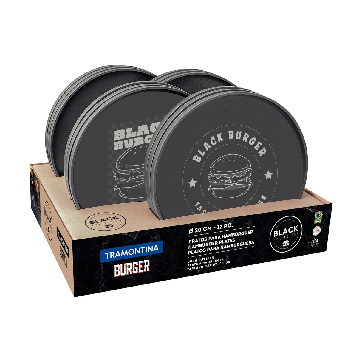 BURGER  PLATE, GREY