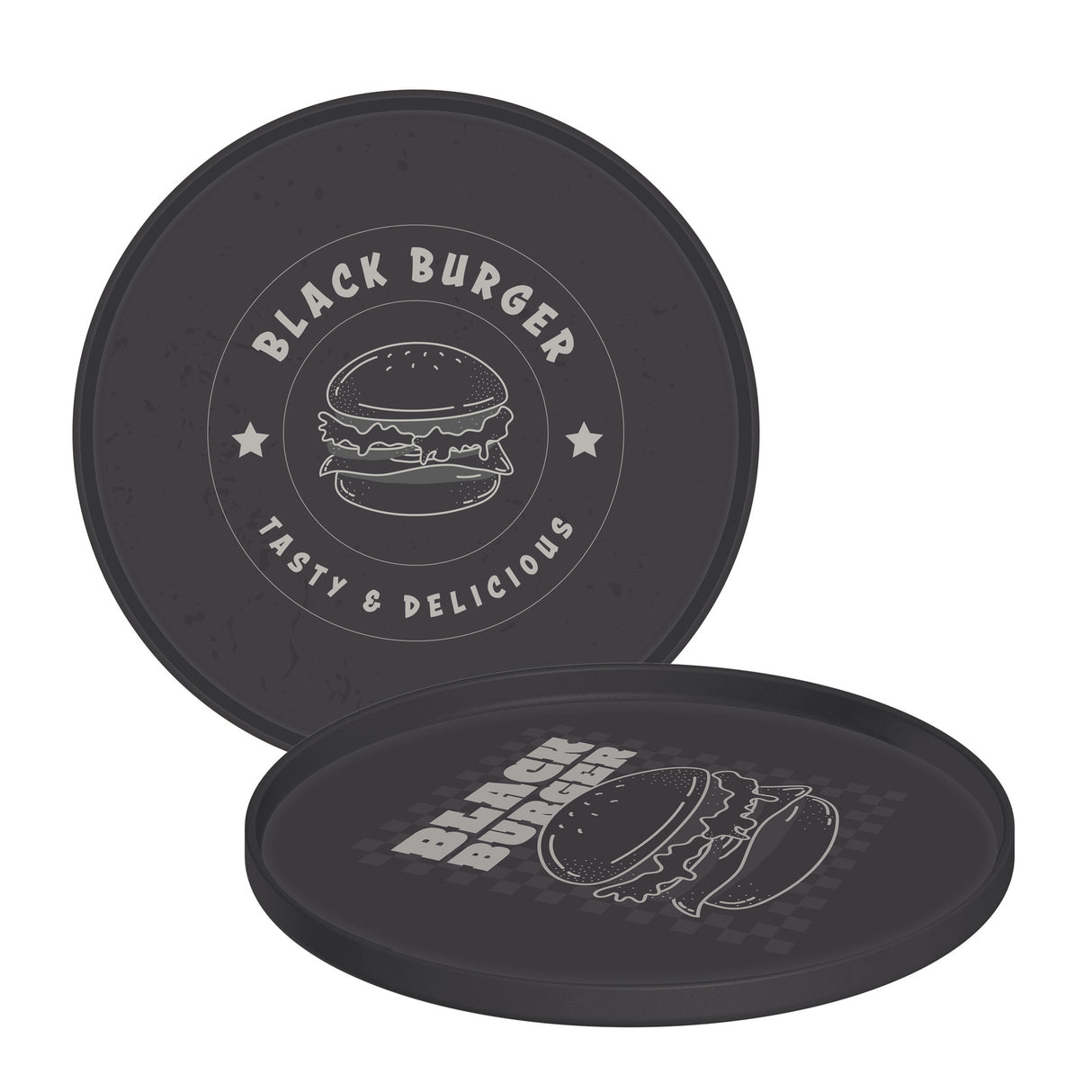 BURGER  PLATE, GREY