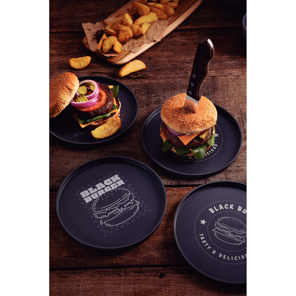 BURGER  PLATE, GREY
