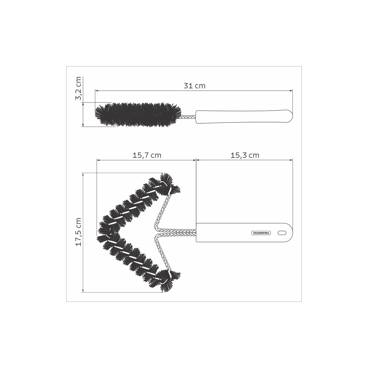 GRILL BRUSH  BLACK