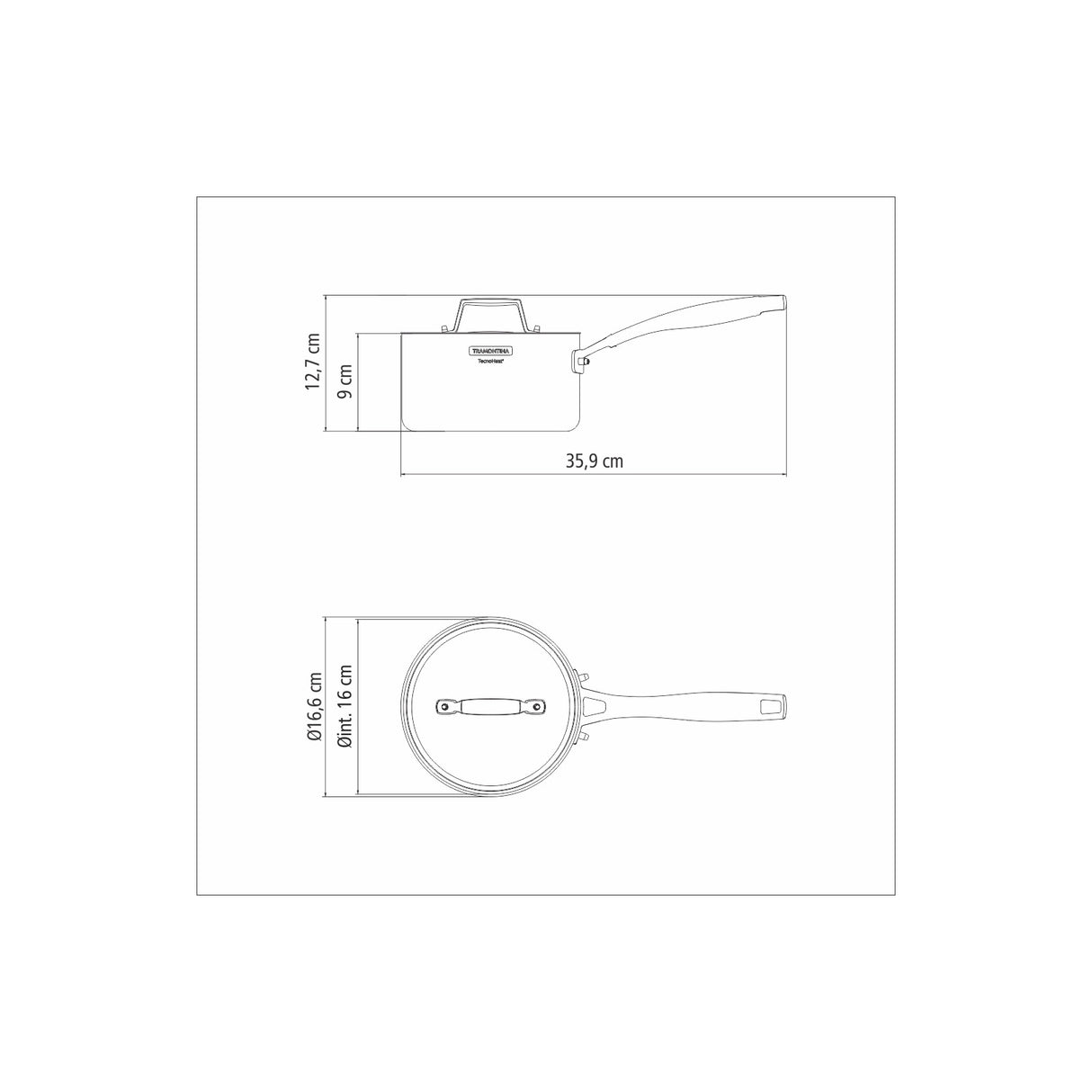 GRANO Mērces katls 16 cm / 1.7L