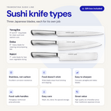 SUSHI YANAGIBA 9'' knife,  black